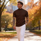 Camiseta informal de corte ajustado con cuello alto