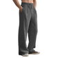 Pantalones casuales de hombre de pierna ancha con textura acanalada