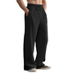Pantalones casuales de hombre de pierna ancha con textura acanalada