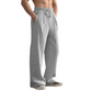 Pantalones casuales de hombre de pierna ancha con textura acanalada