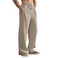 Pantalones casuales de hombre de pierna ancha con textura acanalada
