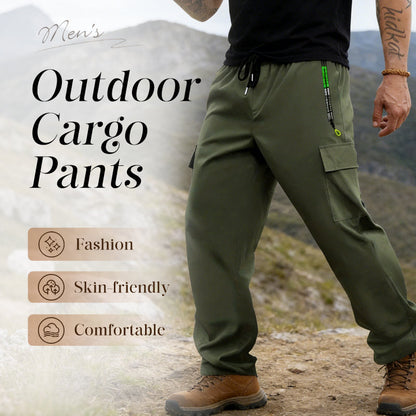 Pantalones cargo para hombre para actividades al aire libre con múltiples bolsillos