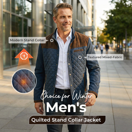 Chaqueta acolchada para hombre con cuello alto