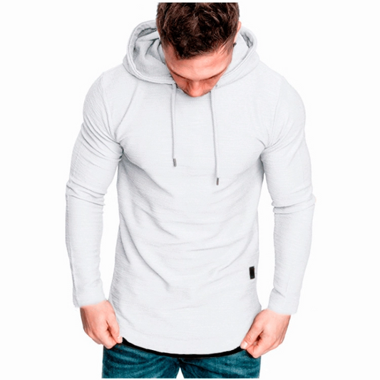 Sudadera de manga larga con cordón y cordón liso