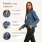 🧥 ¡50% DE DESCUENTO POR TIEMPO LIMITADO! ✨ Chaqueta vaquera para mujer: diseño abierto, con volantes, ligera y lavado clásico ✨