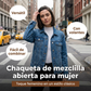 🧥 ¡50% DE DESCUENTO POR TIEMPO LIMITADO! ✨ Chaqueta vaquera para mujer: diseño abierto, con volantes, ligera y lavado clásico ✨