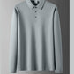 Camisa de vestir informal de negocios de color liso para hombre