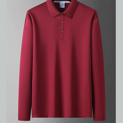 Camisa de vestir informal de negocios de color liso para hombre