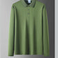 Camisa de vestir informal de negocios de color liso para hombre