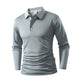 Camisa de vestir informal de negocios de color liso para hombre