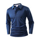 Camisa de vestir informal de negocios de color liso para hombre