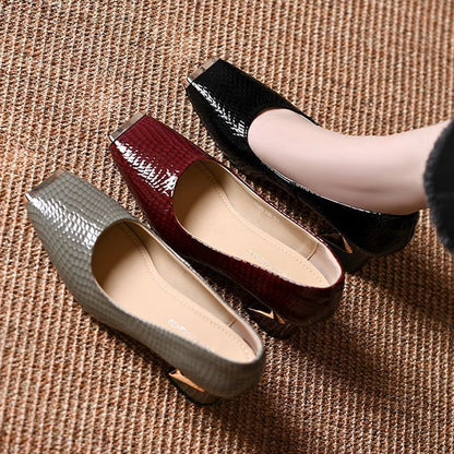 Zapatos de tacón bloque para mujer con estampado de serpiente