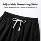 Pantalones casuales de hombre de corte holgado con cordón ajustable.