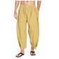Pantalones casuales de hombre de corte holgado con cordón ajustable.