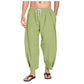 Pantalones casuales de hombre de corte holgado con cordón ajustable.