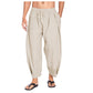 Pantalones casuales de hombre de corte holgado con cordón ajustable.