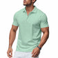 Playera con Cuello Camisero para Hombre de Manga Corta y Secado Rápido