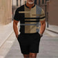 Set de camiseta y pantalones cortos con cremallera cuarta de hombre