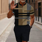 Set de camiseta y pantalones cortos con cremallera cuarta de hombre