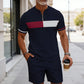 Set de camiseta y pantalones cortos con cremallera cuarta de hombre