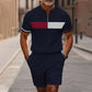 Set de camiseta y pantalones cortos con cremallera cuarta de hombre