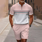 Set de camiseta y pantalones cortos con cremallera cuarta de hombre