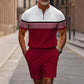 Set de camiseta y pantalones cortos con cremallera cuarta de hombre
