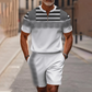 Set de camiseta y pantalones cortos con cremallera cuarta de hombre