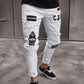 🔥 ¡50% DE DESCUENTO AHORA! 👖 Vaqueros ajustados rotos para hombre – Diseño con parches modernos y denim resistente 🎨👟