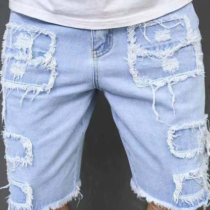 🔥 ¡50% DE DESCUENTO AHORA! 🩳 Shorts vaqueros rotos para hombre: estilo urbano atrevido y comodidad veraniega 🌞🧵