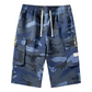 🔥Nueva llegada en oferta🔥 Pantalones Cortos Cargo Camuflaje para Hombre con Cintura de Cordón