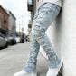 Wash Distressed Slim Fit Jeans