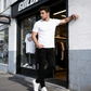 Pantalones vaqueros ajustados de mezclilla elástica para hombre