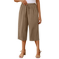 📢📢¡50% DE DESCUENTO! ⏰Pantalones Capri Casuales para Mujer con Cintura Elástica y Cordón