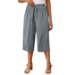 📢📢¡50% DE DESCUENTO! ⏰Pantalones Capri Casuales para Mujer con Cintura Elástica y Cordón