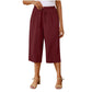 📢📢¡50% DE DESCUENTO! ⏰Pantalones Capri Casuales para Mujer con Cintura Elástica y Cordón