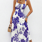 🌺 ¡TIEMPO LIMITADO 50% DE DESCUENTO! 👗 Vestido floral de tirantes finos para mujer – Espalda smocked, línea en A, ligero 🌼