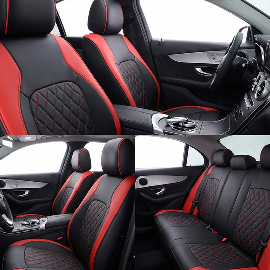 🚗🔥 ¡50% DE DESCUENTO! Juego de 9 Fundas para Asientos de Coche de Cuero de Ajuste Universal – Protege tu Interior con Estilo y Durabilidad 🛋️✨
