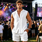 👕 ¡50% DE DESCUENTO POR TIEMPO LIMITADO! 🌴 Conjunto de camiseta sin mangas y shorts para hombre – Estampado texturizado, ligero, ideal para vacaciones ✨