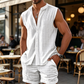 👕 ¡50% DE DESCUENTO POR TIEMPO LIMITADO! 🌴 Conjunto de camiseta sin mangas y shorts para hombre – Estampado texturizado, ligero, ideal para vacaciones ✨