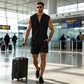 👕 ¡50% DE DESCUENTO POR TIEMPO LIMITADO! 🌴 Conjunto de camiseta sin mangas y shorts para hombre – Estampado texturizado, ligero, ideal para vacaciones ✨