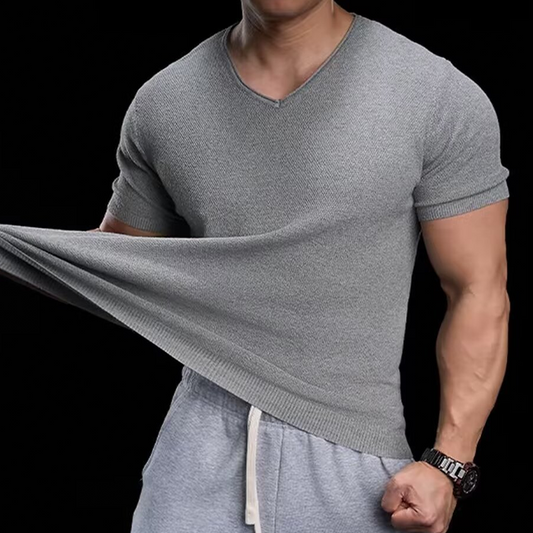 📢¡¡50% de descuento!! ⏰Camiseta de punto transpirable con cuello en V