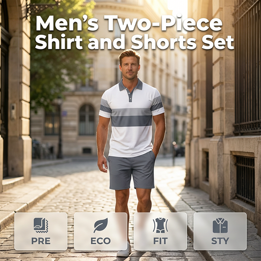 Conjunto de dos piezas para hombre: camisa y pantalones cortos