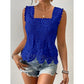 💝 Top de Tirantes de Encaje con Cuello Cuadrado Elegante para Mujer