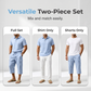 Conjunto de Lino de Verano para Hombre - Camisa Suelta y Shorts Cargo de Dos Piezas
