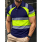 Camisa corta de manga corta reflectante de alta visibilidad para hombres
