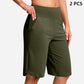 Shorts de Yoga de Cintura Alta con Bolsillos para Mujer