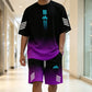 Conjunto de Dos Piezas Camiseta y Shorts de Verano para Hombre