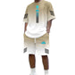 Conjunto de Dos Piezas Camiseta y Shorts de Verano para Hombre