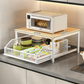 Estante de Cocina de 2 Niveles para Microondas con Cajón Deslizante